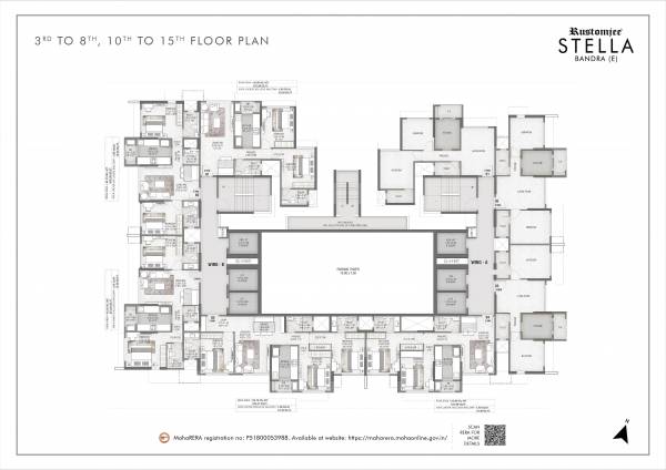  stella Rustomjee Stella Cluster Plan from 3rd to 8th Floor