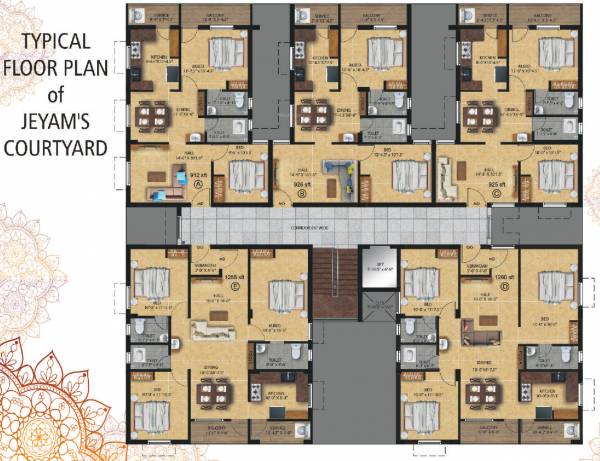  jeyams-courtyard Jeyams Courtyard Typical Cluster Plan