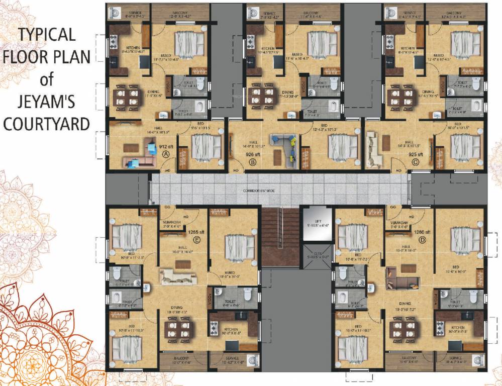 jeyams courtyard Jeyams Courtyard Typical Cluster Plan