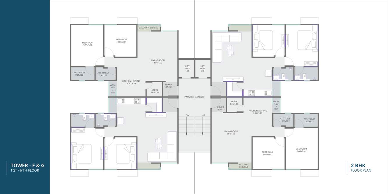  skyline Block F And G Cluster Plan from 1st to 6th Floor