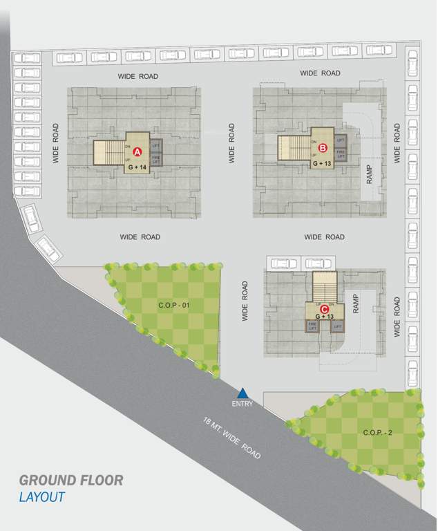  laxminarayan sky Block A To C Cluster Plan for ground Floor