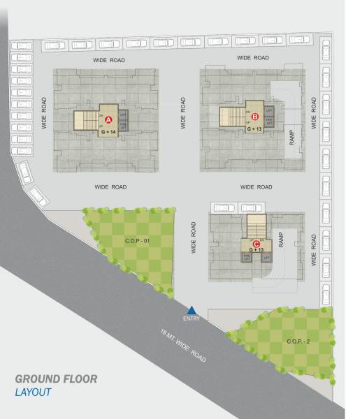 Block A To C Cluster Plan for ground Floor laxminarayan-sky Block A To C Cluster Plan for ground Floor