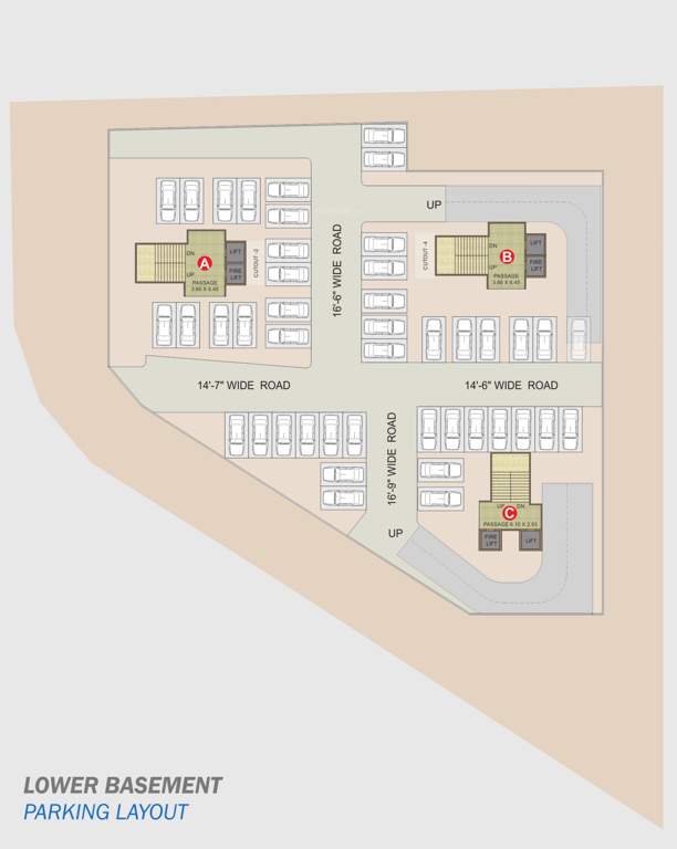  laxminarayan sky Block A To C Cluster Plan for Lower Basement Floor