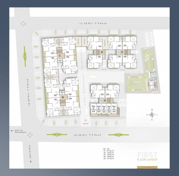  the-splendid Block A To E Cluster Plan for 1st Floor