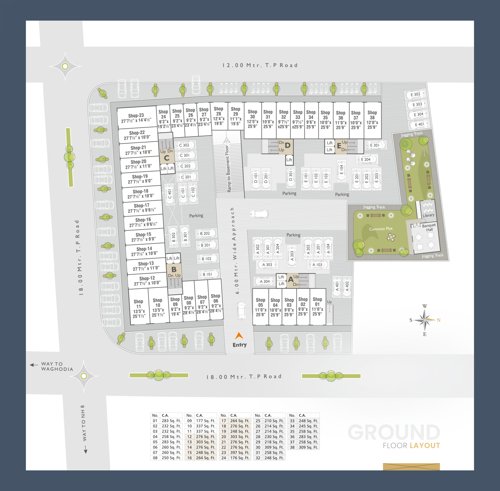  the-splendid Block A To E Cluster Plan for ground Floor