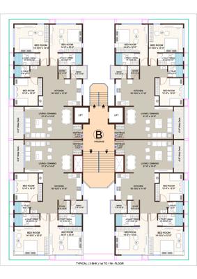 Block B Cluster Plan from 1st to 11th Floor the-ultima Block B Cluster Plan from 1st to 11th Floor