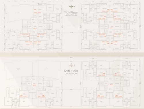 Block A And C Cluster Plan from 11th to 12th Floor vallabh-heights Block A And C Cluster Plan from 11th to 12th Floor