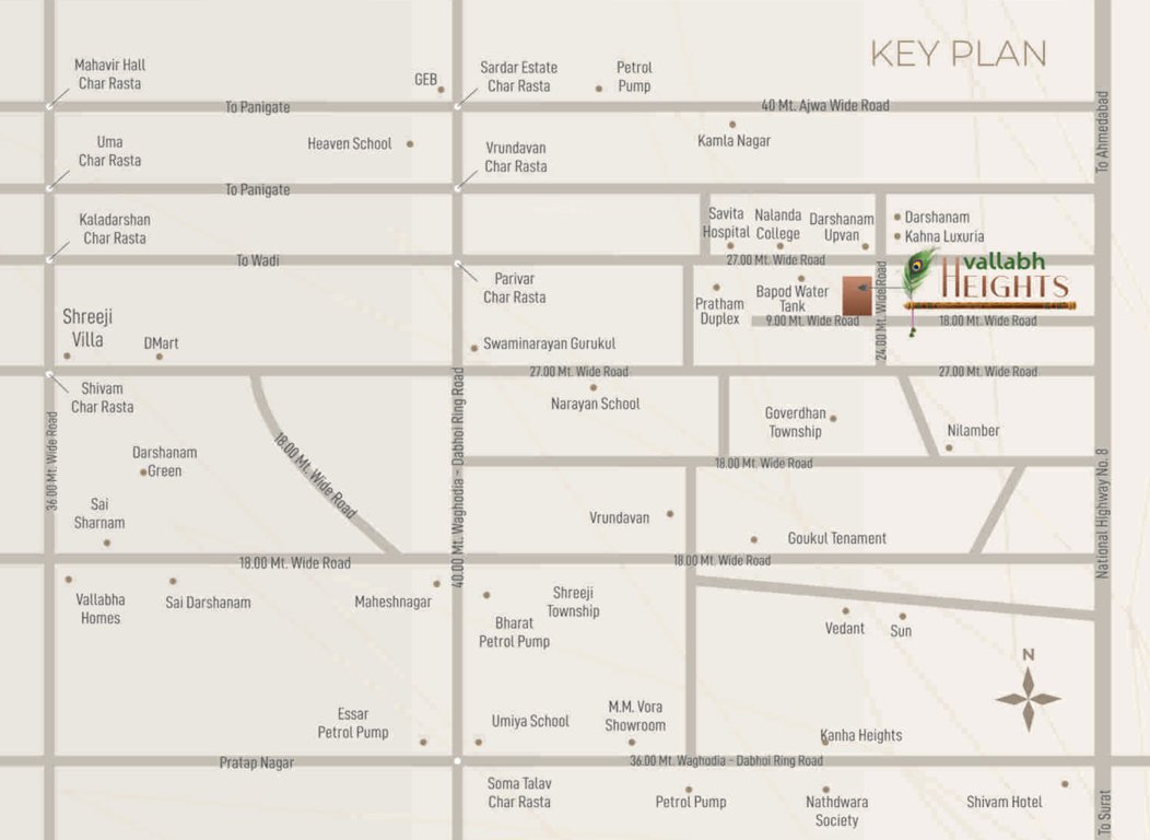 vallabh heights Location Plan