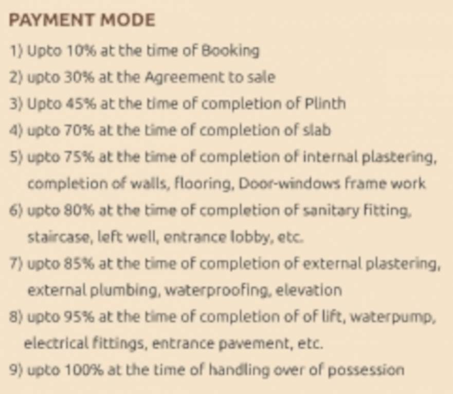 shivam-luxuria Construction Linked Payment (CLP) Payment Plan