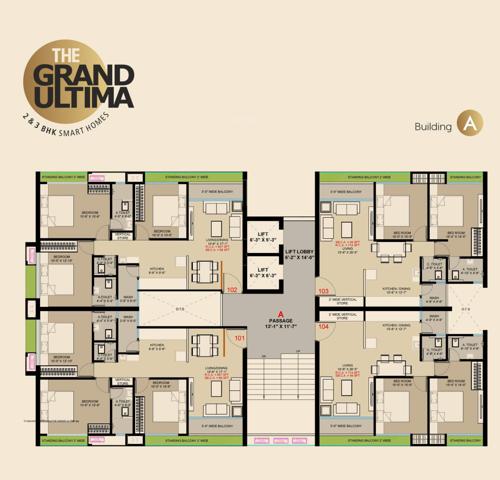  the-grand-ultima Block A Cluster Plan from 1st to 13th Floor
