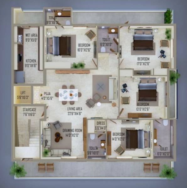 Opulence Floors Cluster Plan for 1st Floor opulence-floors Opulence Floors Cluster Plan for 1st Floor