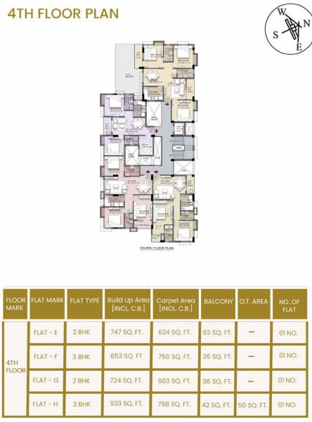  moti Sun Moti Cluster Plan For 4th Floor