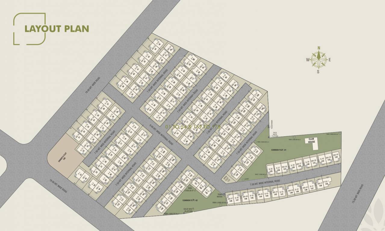 bungalows Layout Plan