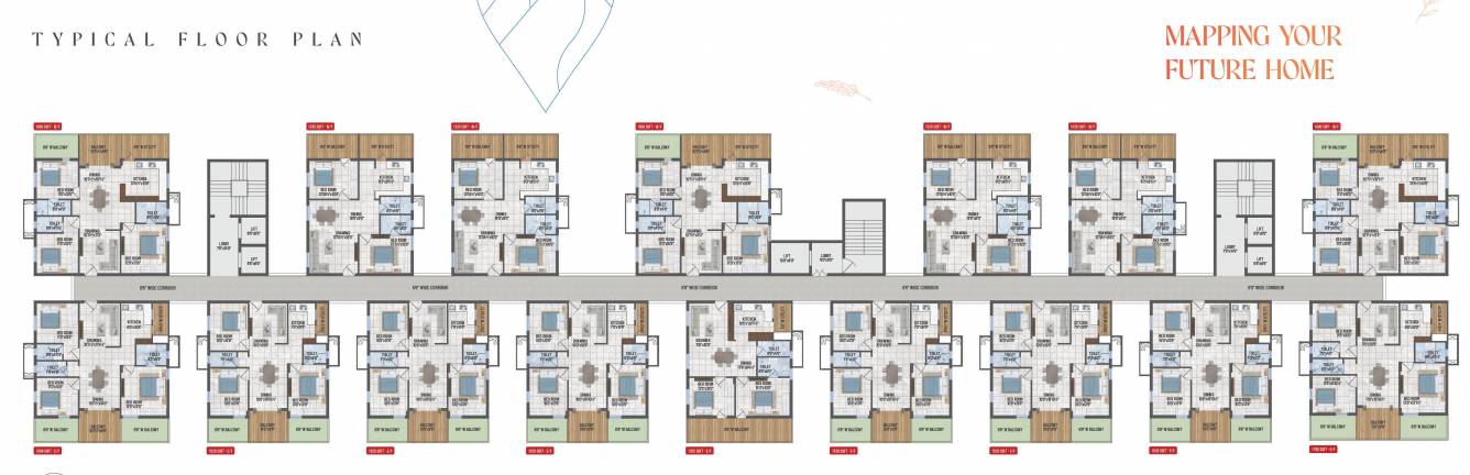  ridge Confident Ridge Cluster Plan from 1st to 12th Floor