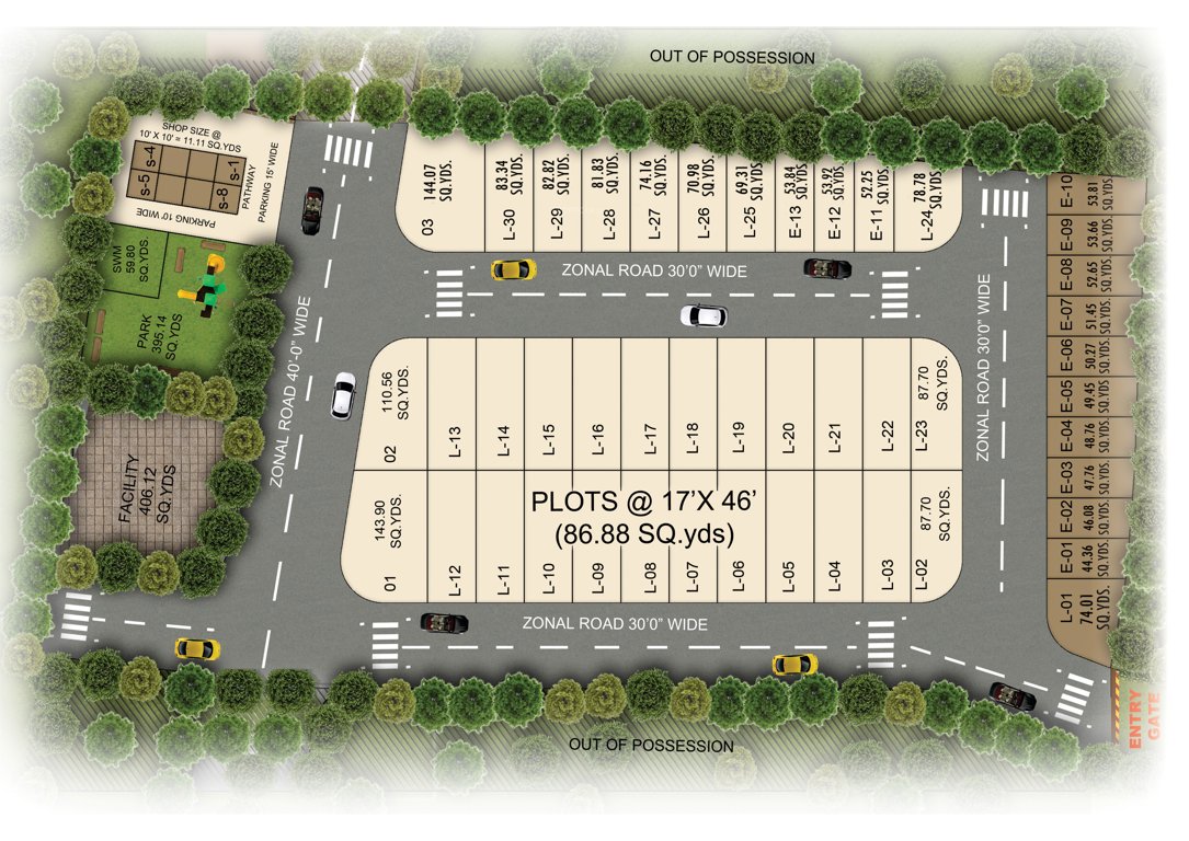  vedic villas phase ii Layout Plan