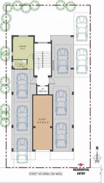  residence Matri Residence Car Parking  Cluster Plan