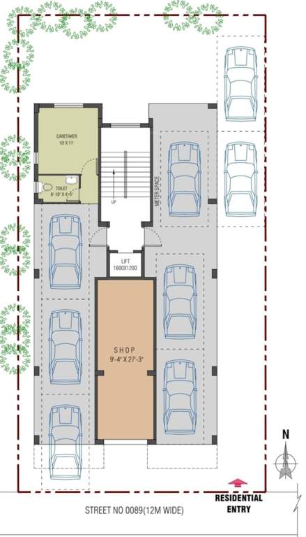  residence Matri Residence Car Parking  Cluster Plan