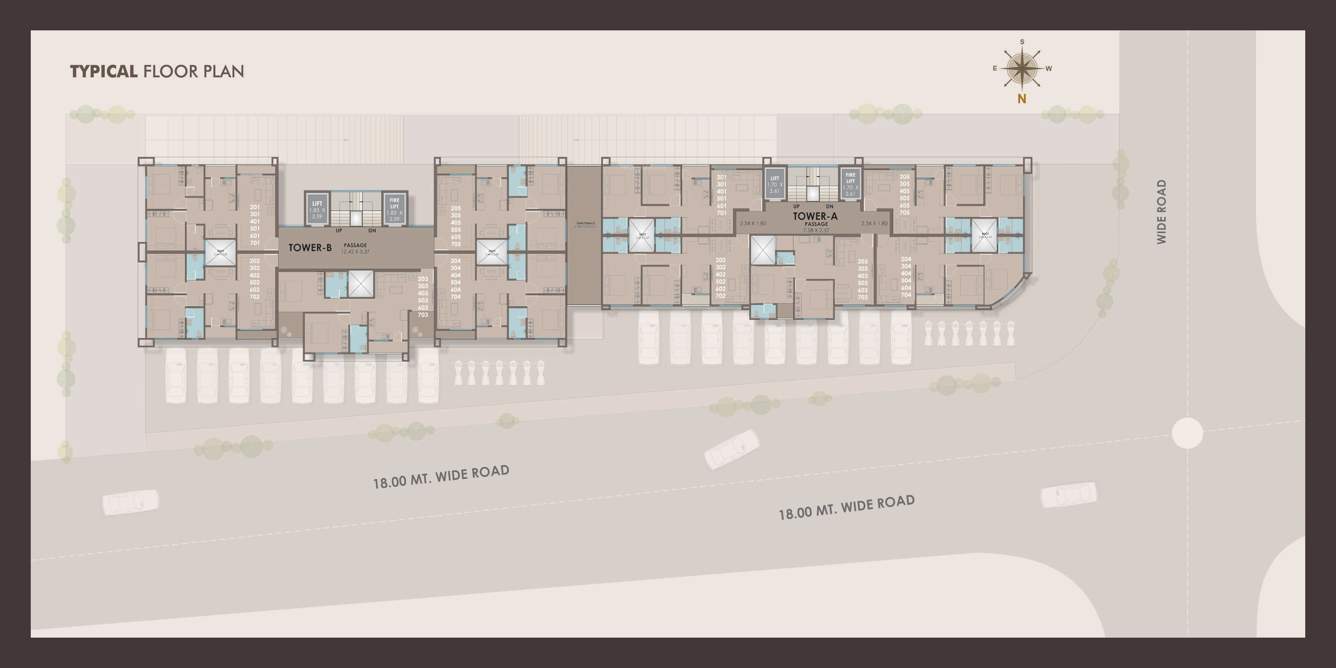 vivanta Block A And Block B Cluster Plan from 2nd to 7th Floor