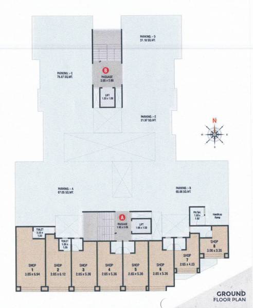  shilpgram Tower A  And Tower B Cluster Plan for ground Floor