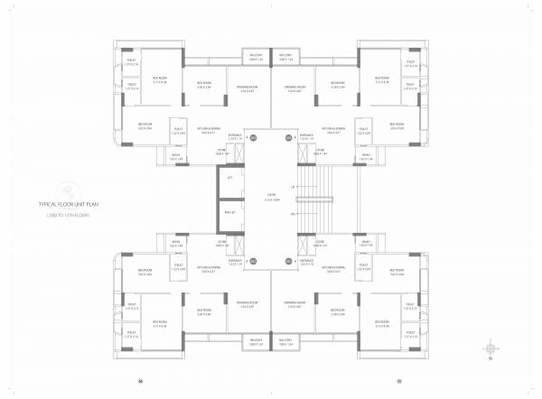  lake-abode Lake Abode Cluster Plan from 2nd to 13th Floor