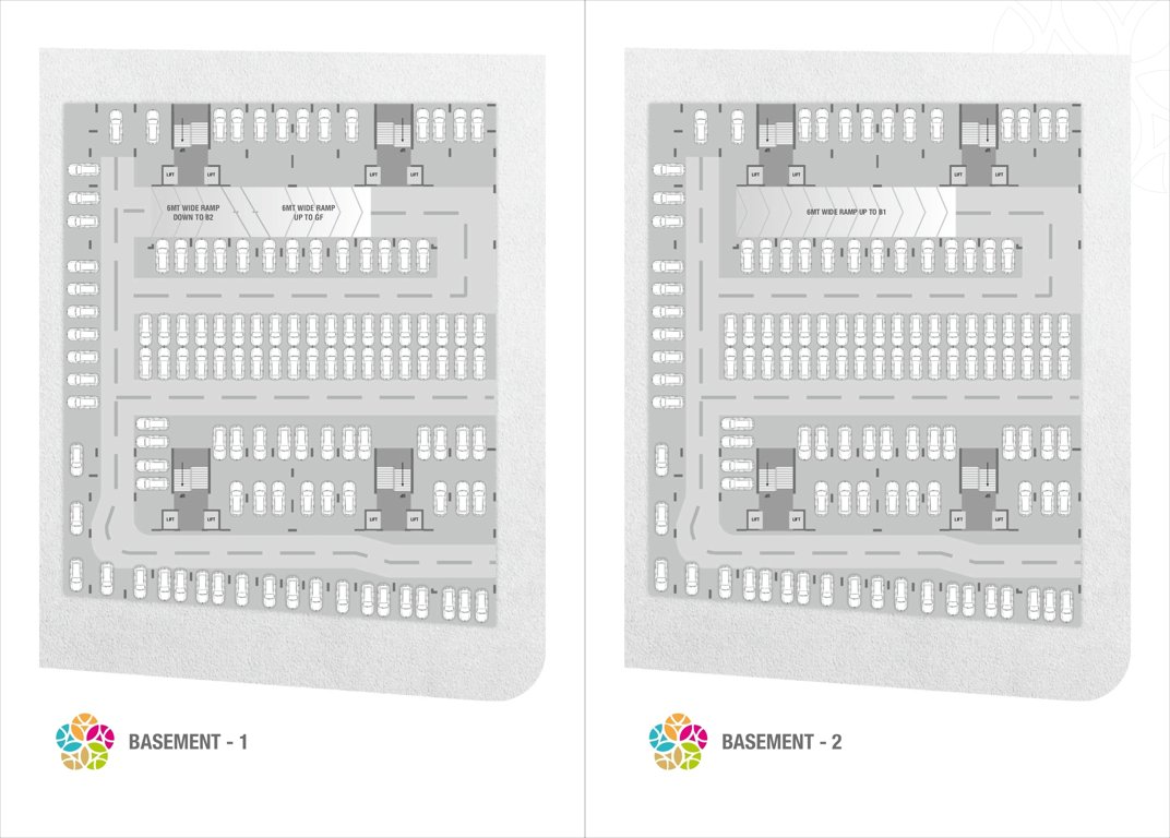  the spenta suraj Block A, Block B, Block C, Block D Basement  Cluster Plan