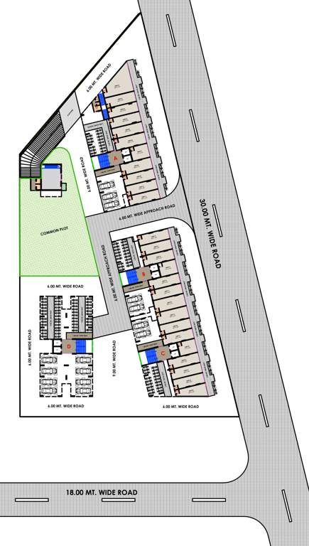  vedant antilia Block A, B, C And D Cluster Plan for ground Floor