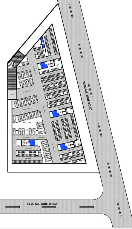  vedant antilia Block A, B, C And D Cluster Plan for ground Floor