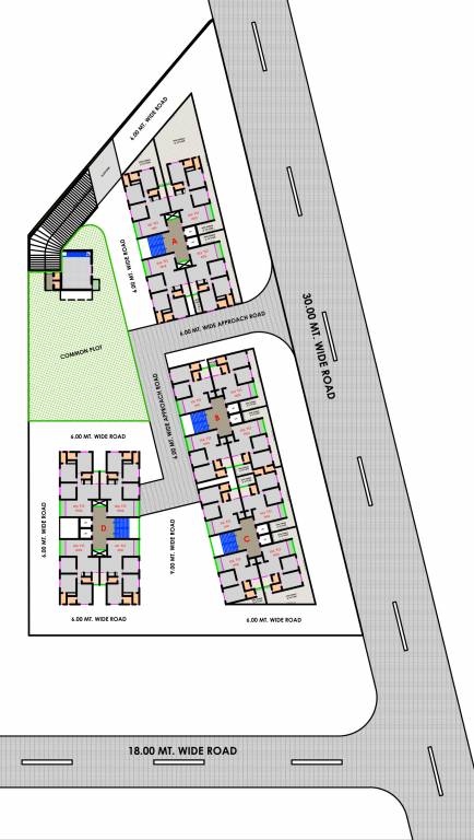  vedant antilia Block A, B, C And D Cluster Plan for Typical Floor