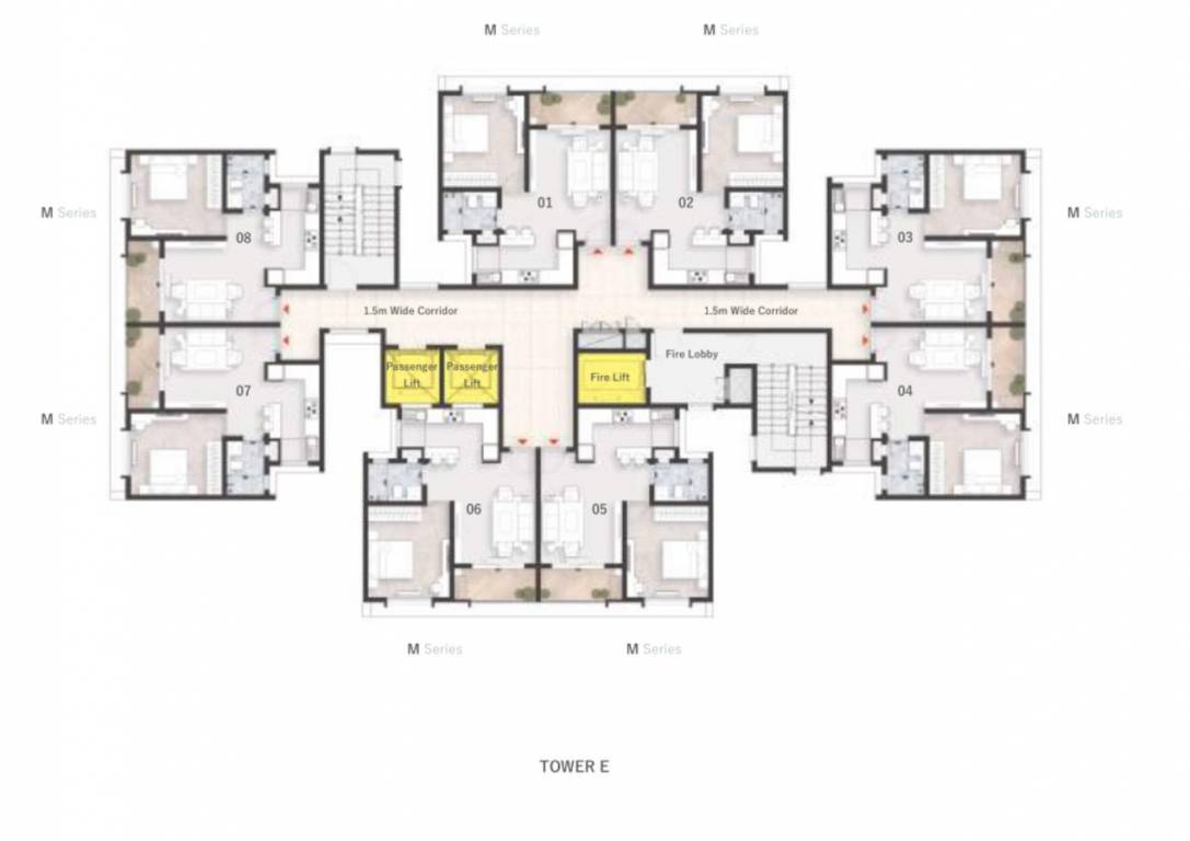 parklink phase 2 Block E Typical Floor Cluster Plan