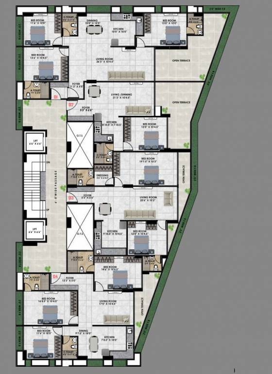  avenue Avenue Cluster Plan For 2nd Floor