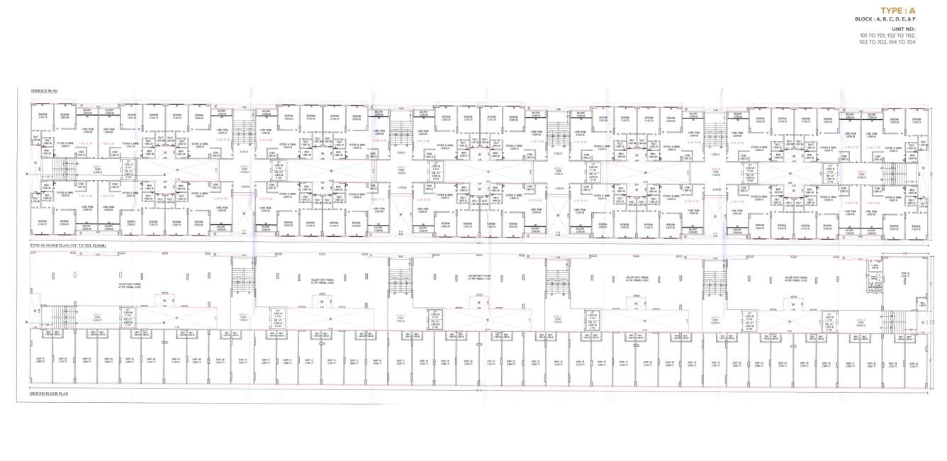  sentossa Block A To F Cluster Plan from ground to 7th Floor