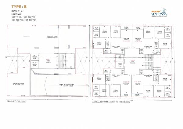  sentossa Block G Cluster Plan from ground to 7th Floor