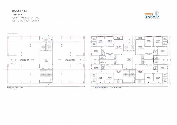  sentossa Block H And I Cluster Plan from ground to 7th Floor