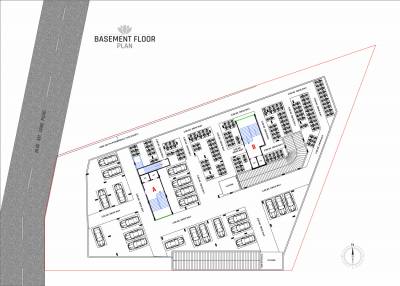  vatika Block A & B Basement Floor Cluster Plan