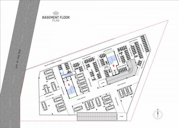  vatika Block A & B Basement Floor Cluster Plan