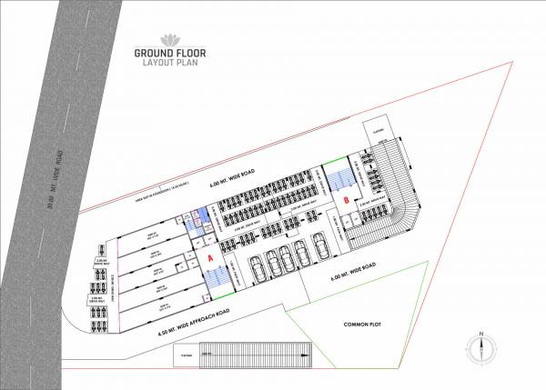  vatika Block A & B Ground Floor Cluster Plan