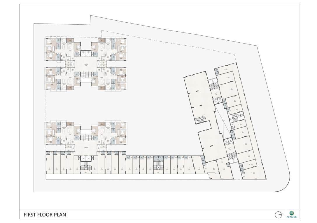  al noor Block A To D Cluster Plan for 1st Floor