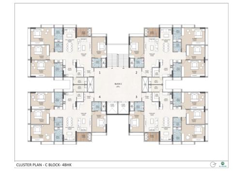  al-noor Block C Cluster Plan from 2nd to 12th Floor