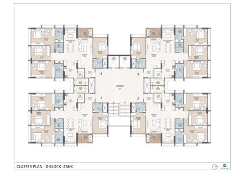  al-noor Block D Cluster Plan from 2nd to 14th Floor