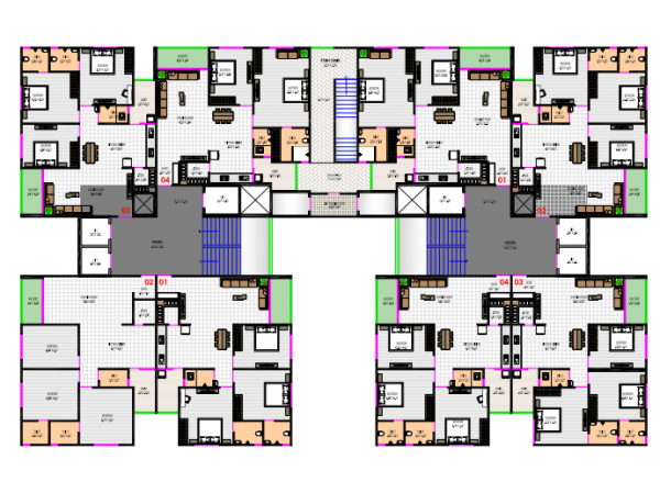  ganesh-rivera Ganesh Rivera Cluster Plan for 5th Floor
