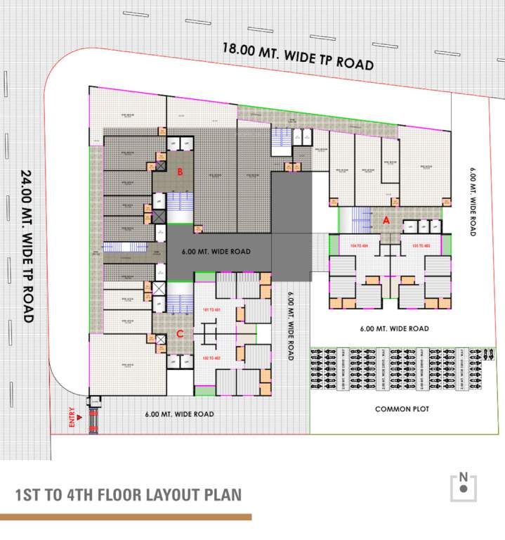  ganesh rivera Ganesh Rivera Cluster Plan from 1st to 4th Floor