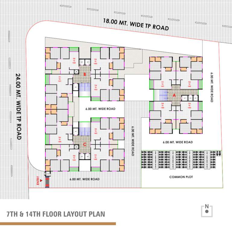  ganesh rivera Ganesh Rivera Cluster Plan from 7th to 14th Floor