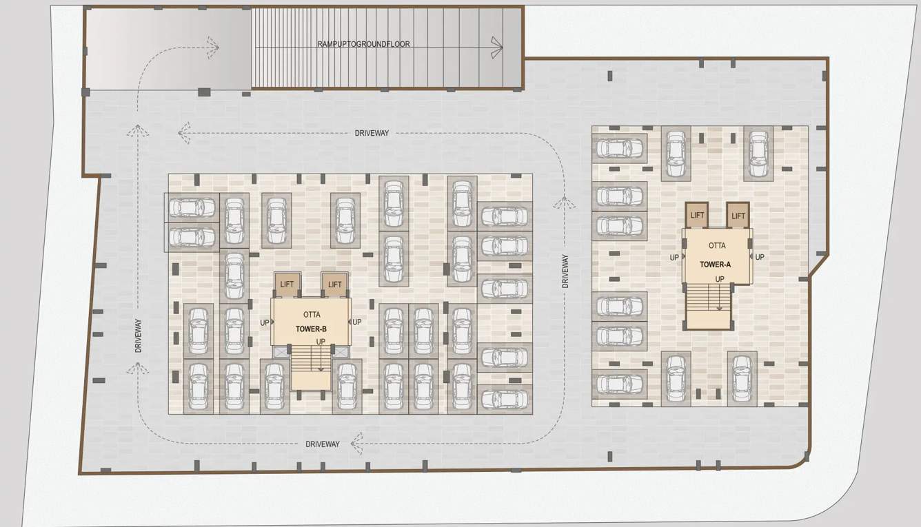  amardeep sky Block A Cluster Plan For For Basement