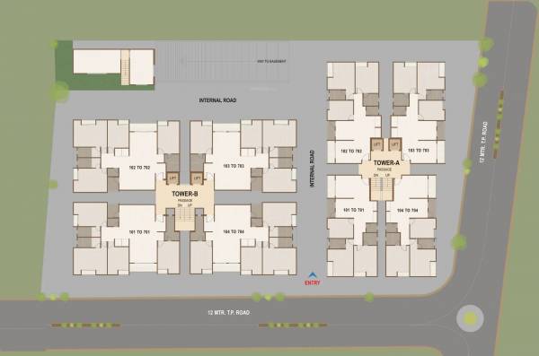  amardeep-sky Block A Cluster Plan For Typical Floor Plan