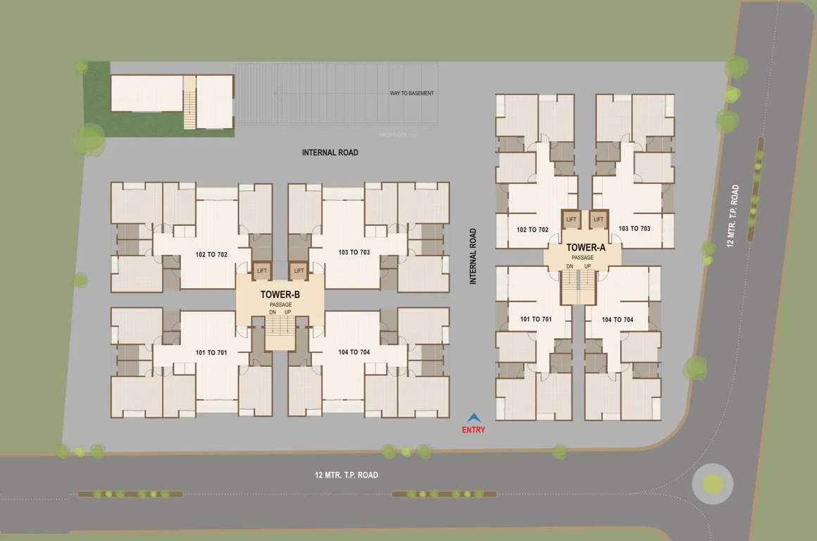  amardeep sky Block A Cluster Plan For Typical Floor Plan