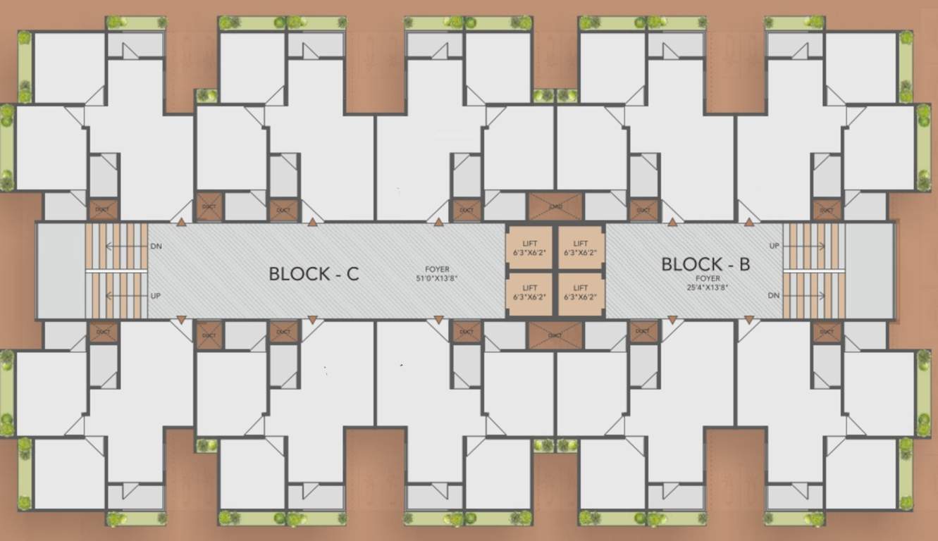  swapnil homes and swapnil harmony B & C Cluster Plan From 1st To 13th Floor