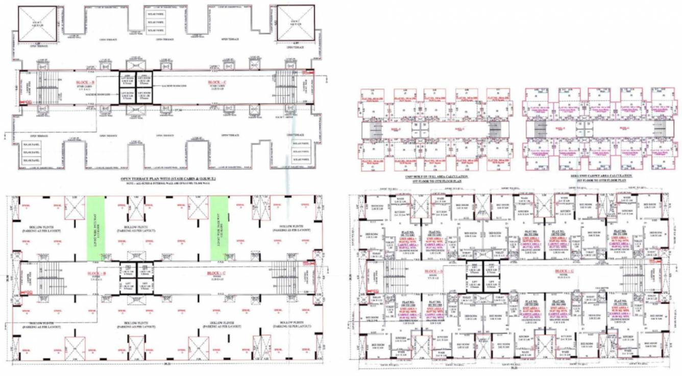  swapnil homes and swapnil harmony B & C Typical Cluster Plan
