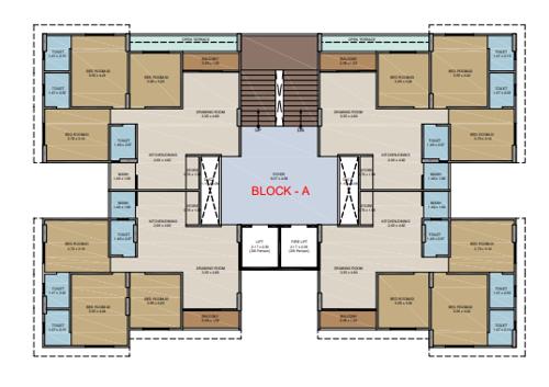  gurukrupa-lakeview Block A Cluster Plan for 10th Floor