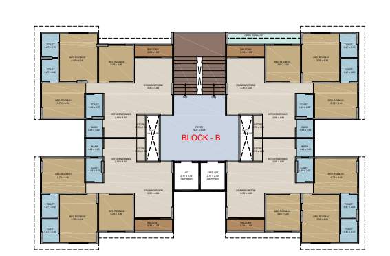  gurukrupa lakeview Block B Cluster Plan for 10th Floor