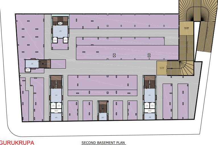  gurukrupa lakeview Block B Cluster Plan for Basement
